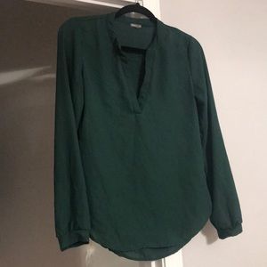 Charlotte Russe forest green blouse
